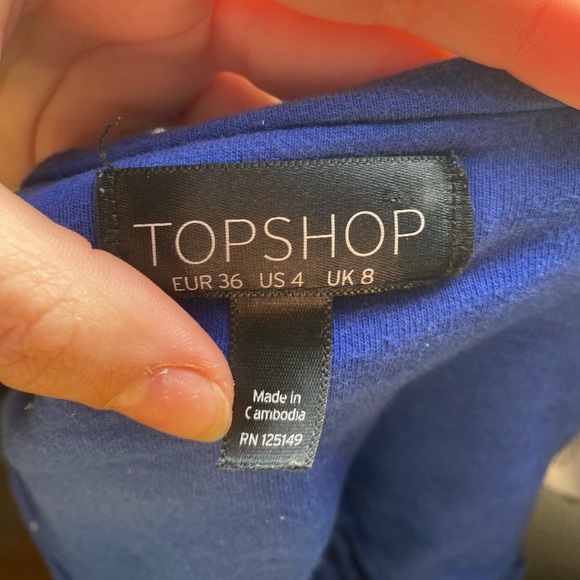 Blue bandeau crop top - Picture 3 of 3